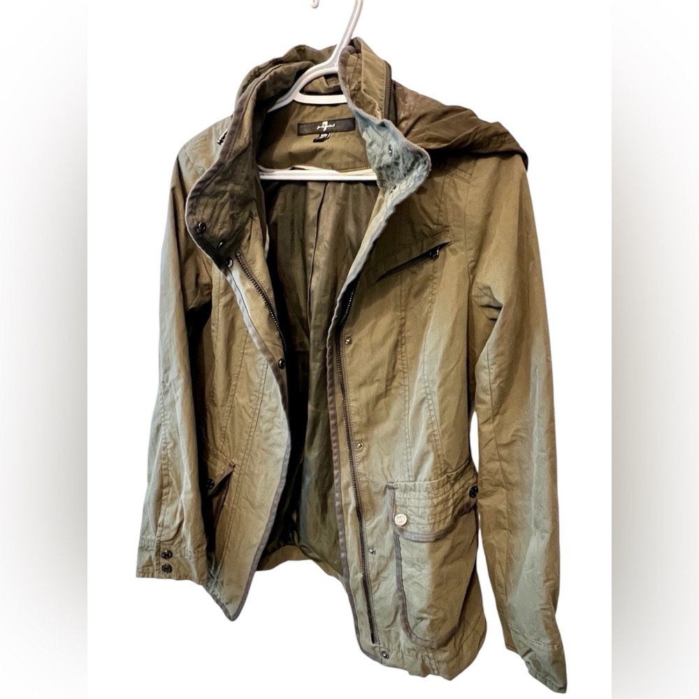 7 For All Mankind Utility Jacket in Army Green
